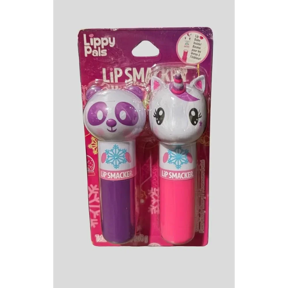 Lip Smacker Lippy Pals Bundle Panda Unicorn Llama Balm & Gloss Berry Strawberry